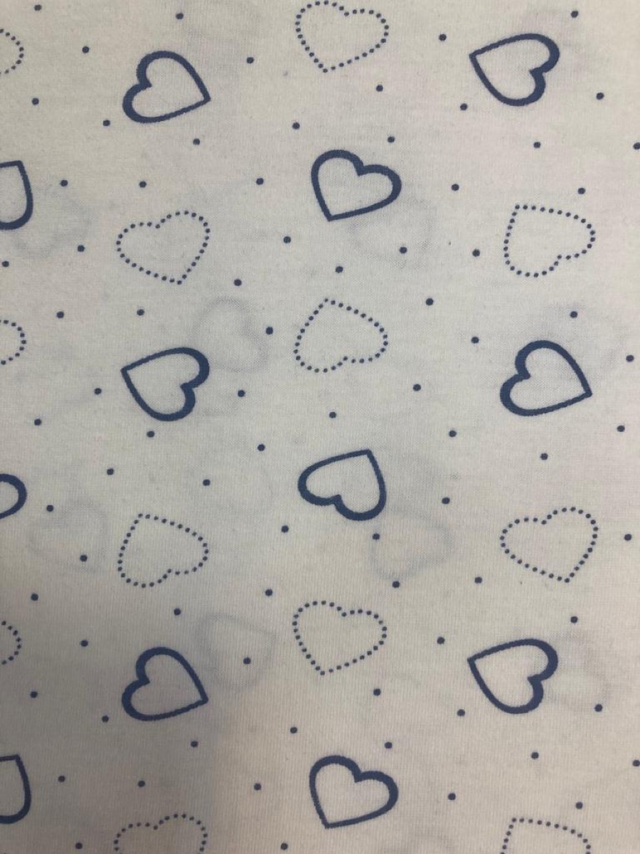 Puanlı kalp knitted fabric print design