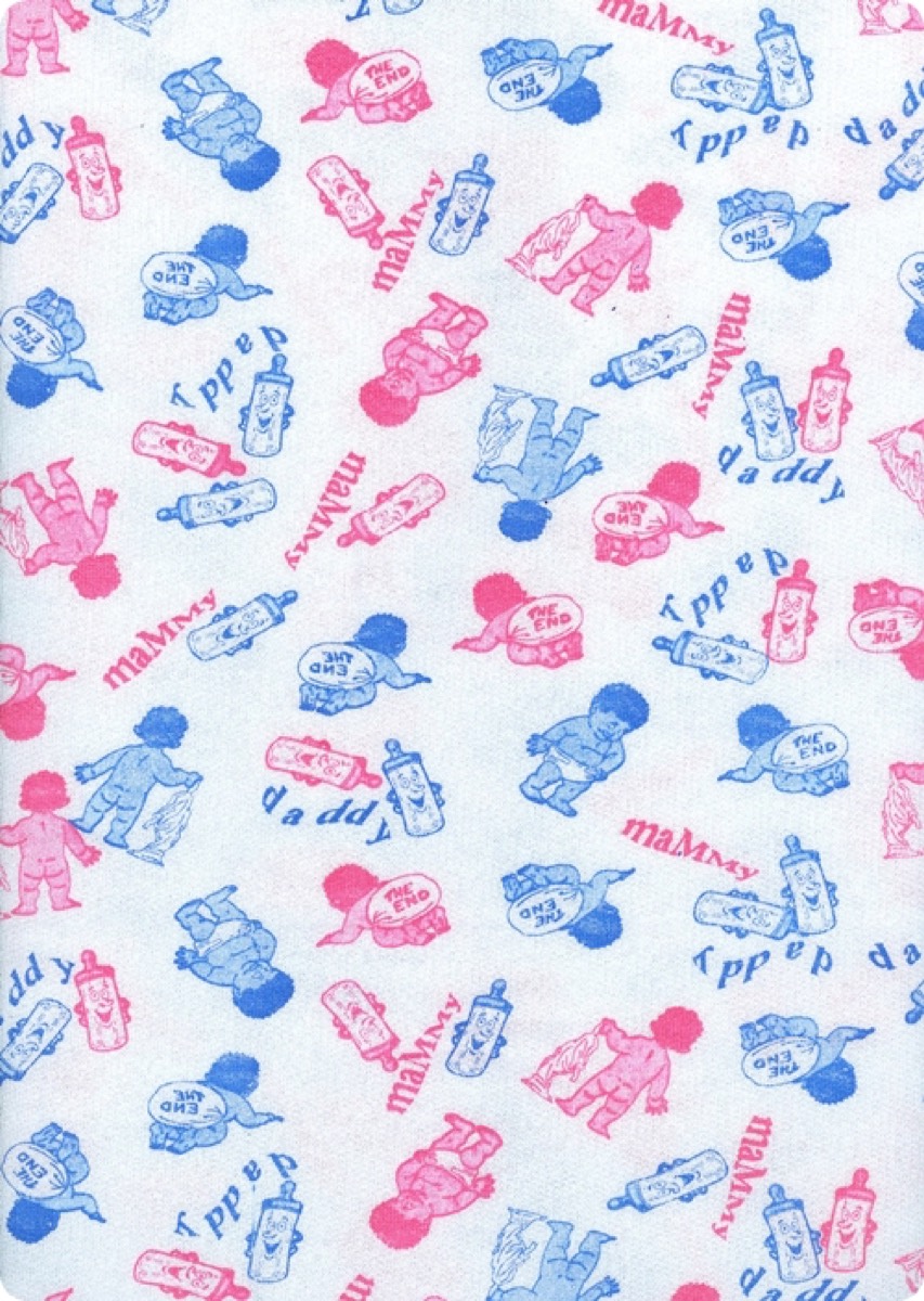 Mummy knitted fabric print design