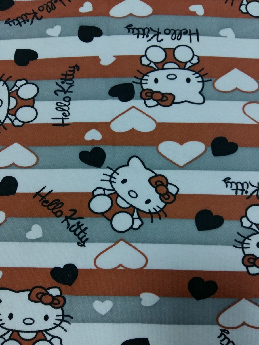 Hello kıty knitted fabric print design