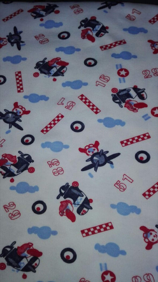 Uçaklı knitted fabric print design