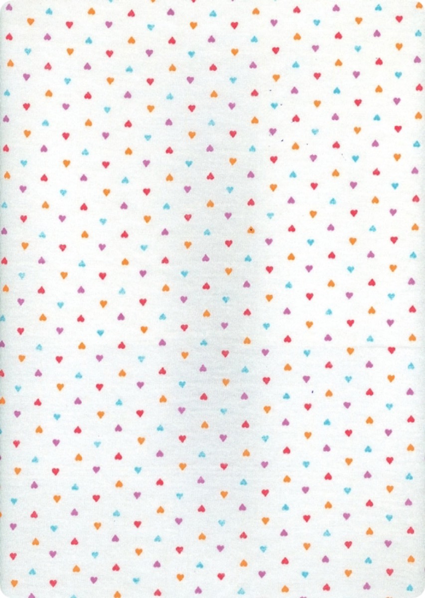 Dörtlü kalp knitted fabric print design